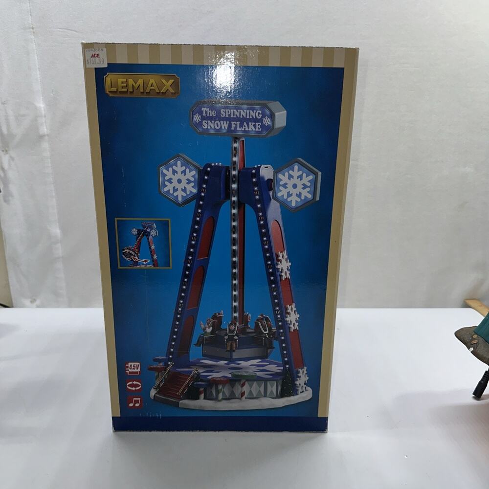 Lemax The Spinning Snowflake 04737 Christmas Holiday Carnival Village No Sound - Picture 8 of 9